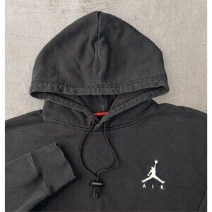Nike Air Jordan Hoodie Men’s Large Jumpman Logo Fleece Black CK6684-010 Y2K